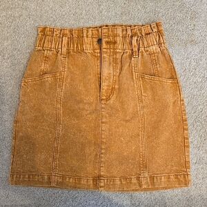 Tan Denim Skirt